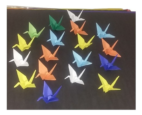 Origamis Tsurus 200 Un. De 10 Cm De Asa A Asa Coloridos