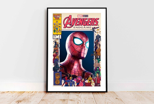 Cuadro Poster Enmarcado De Avengers 33x48cm Spiderman Marvel