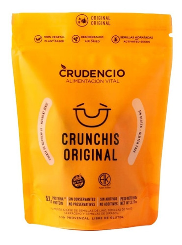 Crunchis Original Crudencio Vegan Sin Tacc Kosher Nutritivo