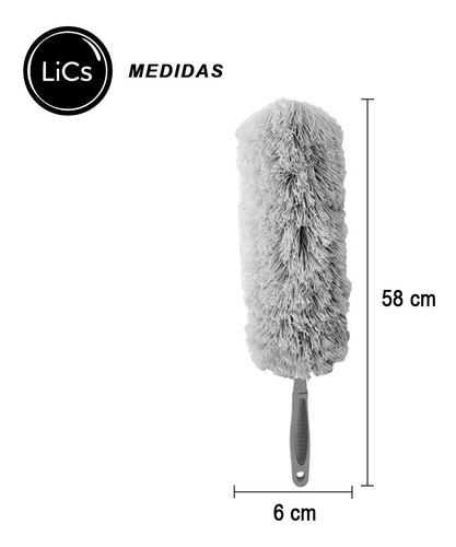Imagen 2 de 8 de Plumero Microfibra Mango Plastico Limpieza Auto Hogar
