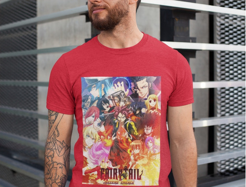 Polera Unisex Fairy Tail Anime Natsy Otaku Estampado Algodon