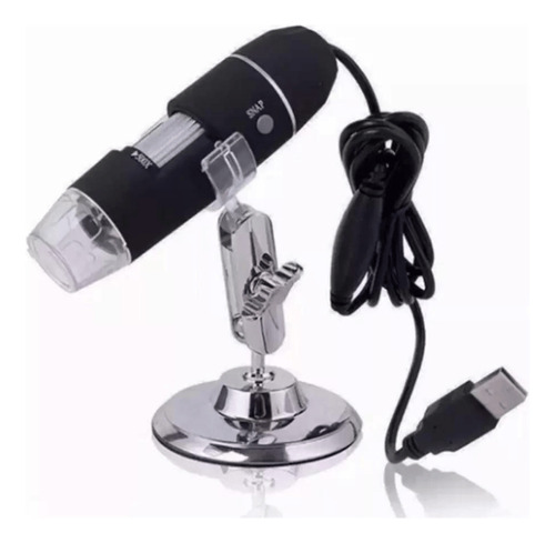 Microscópio Zoom 1600x Cam 2.0 Mp Profissional Digital Usb Cor Preto 110V/220V