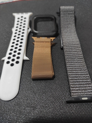 3 Pulseiras Para Apple Watch Ou Iwo 44 Mm + Case Protetora