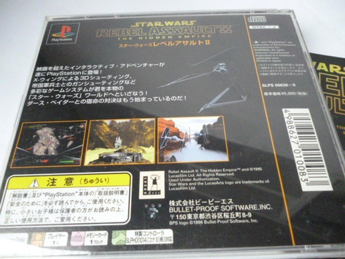 Star Wars Rebel Assault 2 Playstation Sony Ps1 Original Jp (Usado)
