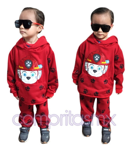 Conjunto Pants Sudadera Paw Patrol Marshall Perrito Rojo Bd