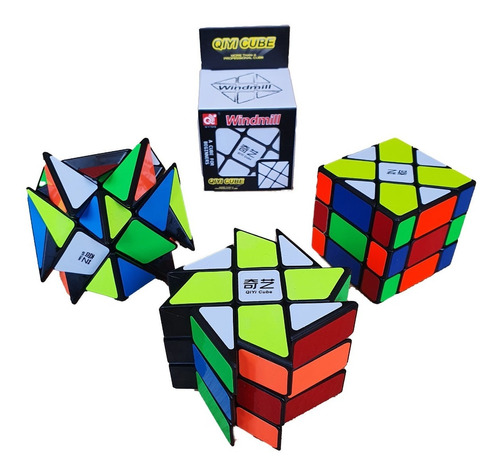 Pack 3 Mods Cubos Rubik 3x3 Fisher + Axis + Windmill Qiyi 