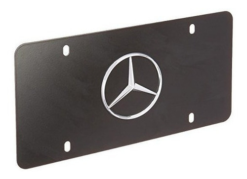 Logotipo De Mercedes-benz En Black Steel Auto License Plate