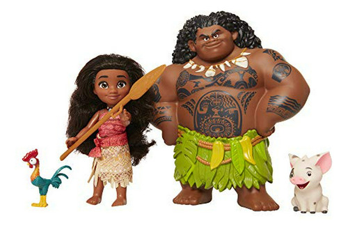 Set De Moana Disney Con Maui Demigod, 4 Piezas Para N