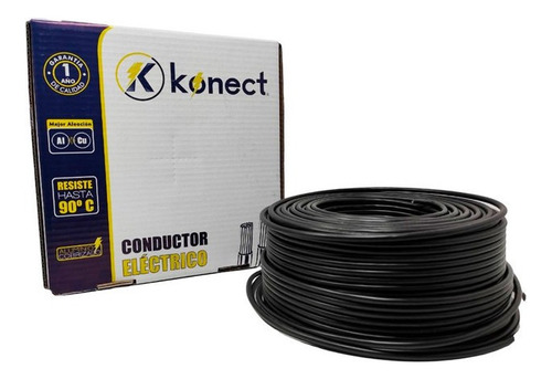 Cable Electrico Cca Konect Calibre 14 Negro 100 Metros 1pzs