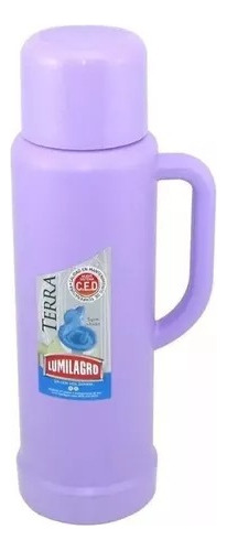 Termo Lumilagro Terra Pastel Rosa Verde Lila De Vidrio 0,65 