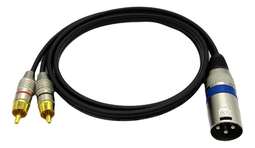 Cabo De Áudio Xlr Macho Para Duplo Rca Macho Cabo Fono Rca H