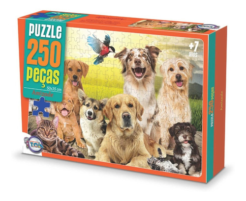 Jogo Quebra Cabeça Puzzle 250 Peças Amizade Animais Paisagem