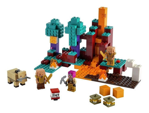 Set de construcción Lego Minecraft The warped forest 287 piezas  en  caja