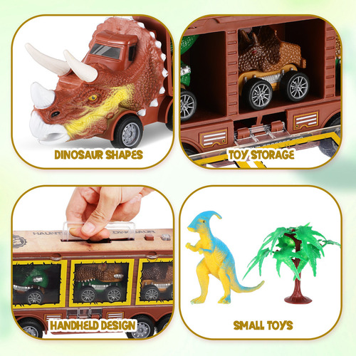 Camión De Juguete Dinosaurio Con Luces Para Niños
