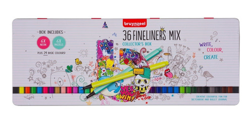 Lapices Tiralineas Fineliner 36 Colores Bruynzeel