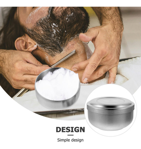 Cuenco De Afeitar Para Hombre De Acero Inoxidable Con Tapa,