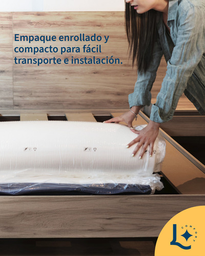 Colchon Matrimonial De Espuma Memory Foam En Caja 135x190x15, Laila Essentials