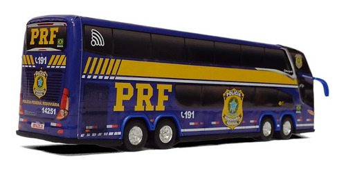 Miniatura Ônibus Prf - Policia Rodoviária Federal G7 Dd 30cm