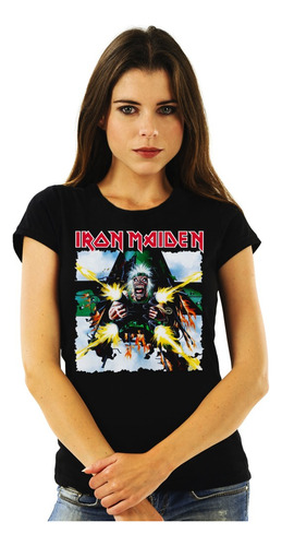 Polera Mujer Iron Maiden No Prayer For The Dying Metal Impre