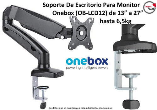 Soporte Escritorio P/monitor Onebox (ob-lcd12) De 13 A 27 