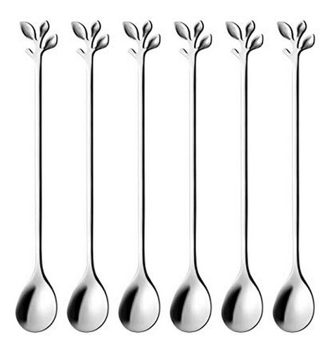 Set De 6 Cucharas Largas Para Té Helado