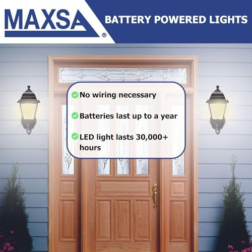 Lámpara De Pared Led Con Sensor De Movimiento, Batería, 6500
