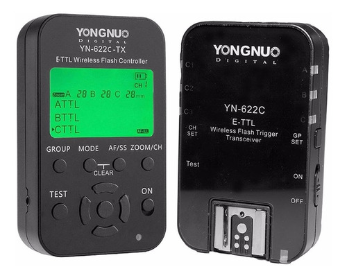 Kit Radio Flash Yongnuo Yn622c-kit E-ttl Tx Com Lcd P/ Canon