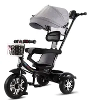 Comprar Triciclos Para Niños Con Parasol Y Barra Empuje Bicicletas