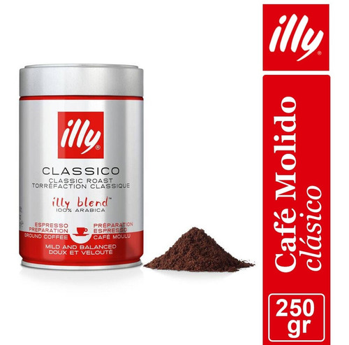 Café Illy Molido Espresso Clásico Blend 100% Arábica