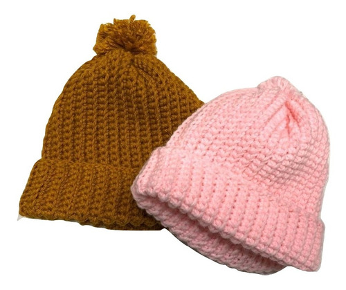 Gorro Bebe Lana Tejido Crochet Temporada Invierno Envios