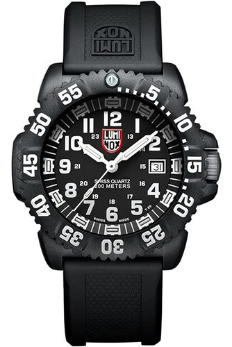 Luminox Mens 3051 Evo Navy Seal Colormark Watch Color de la correa Negro Color del fondo Negro