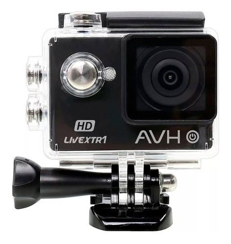 Cámara Deportiva Sumergible Avh Live Xtr1 Hd Lcd Accesorios* Color Negro