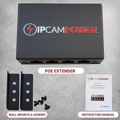 Pack Switch Poe 3 Puertos - Extensor Para Cmaras Ip