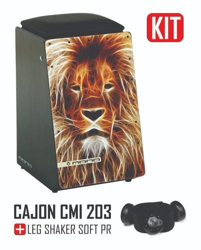 Kit | Cajón Mono Maestro Eletro Cmi 203+  Leg Shaker Soft Pr