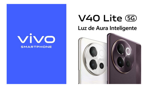 Celular Vivo V40 Lite 256g Púrpura 8gb Ram Android 14 Negro
