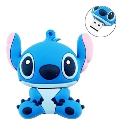 Novedad Stitch Blue Shape Design 64gb Usb 2.0 Flash Drive Li