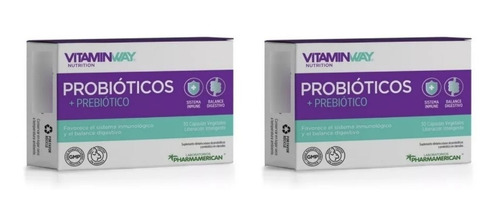 Probiotico Prebiotico Cápsulas Vegetales Lactobacillus X2