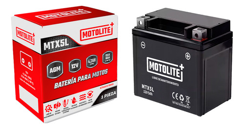 Bateria Moto Motolite Mtx5l Honda Biz 125