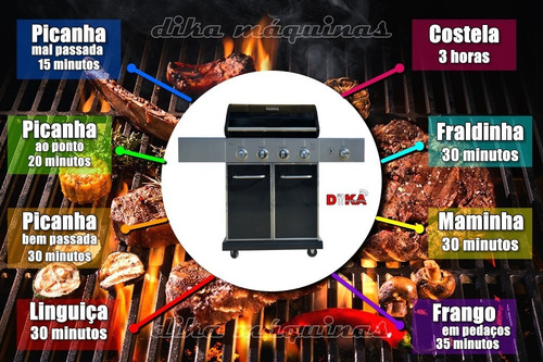 Imagem 2 de 10 de Churrasqueira A Gás Inox Estilo Char Broiler 4 Queimadores