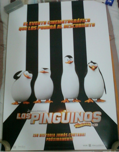 Poster Cine Los Pinguinos De Madagascar