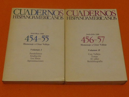 Cuadernos Hispanoamericanos. Homenaje A Cesar Vallejo . 2 L