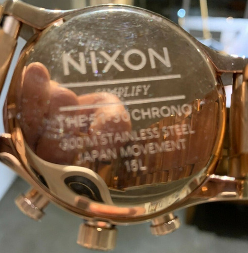 Reloj Nixon 100% Original Enchapado En Oro Nuevo