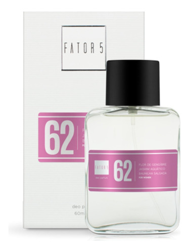 Perfume Fator 5 Nº62 Deo Parfum Feminino - 60 Ml + Amostra