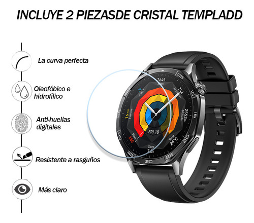 Bn Mica Cristal Templado Para Huawei Watch Gt5 Pro 42mm 2
