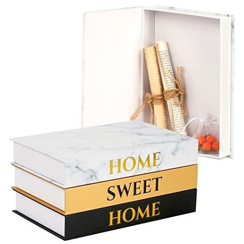 Cantalop Home Sweet Home - Juego De 3 Libros Apilados, Caja