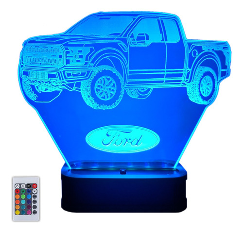 Velador Ford Raptor F-150 Lampara Decorativa Led 16 Colores