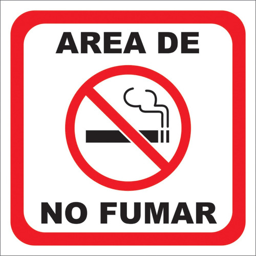 Chapa Prohibido Fumar 15x15 Ideal Negocios Empresas Locales