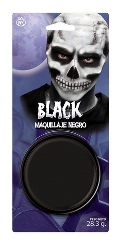 Maquillaje Negro Halloween Colores Pintura Pasta Fiesta