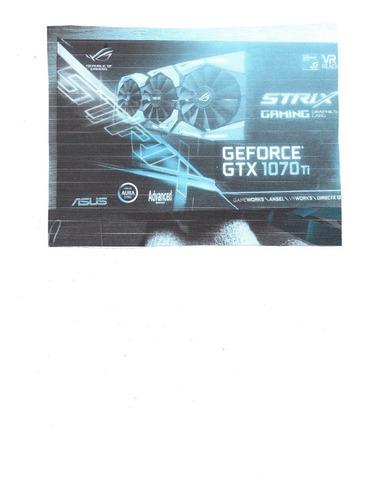 Assus  Video Nvidia  Gerforce Gtx1070 Ti Strix Rog