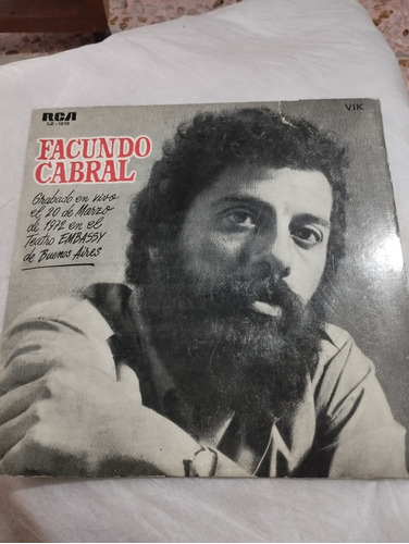 Facundo Cabral Grabado En Vivo Vinilo 